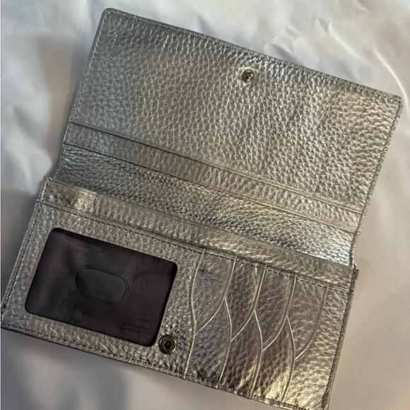 Cole Haan Metallic Silver Card Holder - Picture 3 of 4